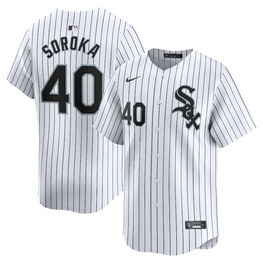 Men Chicago White Sox #40 Michael Soroka Nike White Home Limited Player MLB Jersey